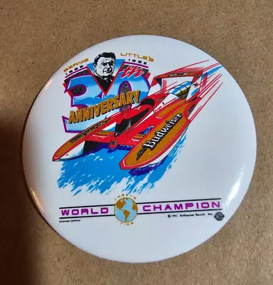 1992 Miss Budweiser 30th Anniversary Button Bernie U-12 Hydro Racing Hydroplane • $24.95