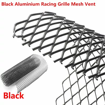 UNIVERSAL ALUMINUM CAR MESH GRILL KIT 12x6mm SILVER Body Bumper Grille Nest • $20.88