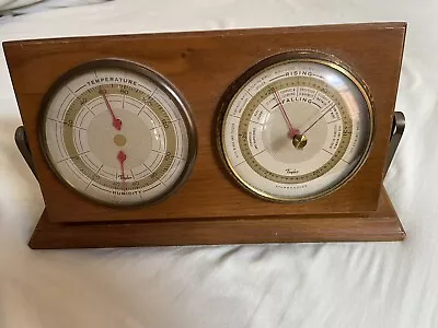 Vintage Taylor Wood & Brass Stormguide Desk-top Barometer Taylor Instrument Co. • $25