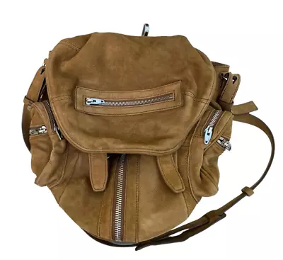 $420 • Buy Pre-Loved ALEXANDER WANG Mini Marti Tan Suede Backpack/Shoulder Bag  RRP $1100