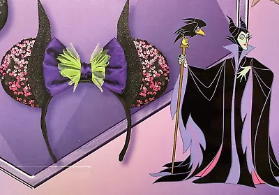 New 2023 Disney 100 Years Mouse Sequin Ears Maleficent Sleeping Beauty Headband • $11.95