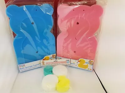 £11.99 • Buy Baby Bath Sponge Foam Support Hold New Born Comfort Soft Cleaning 4 Sponges Set