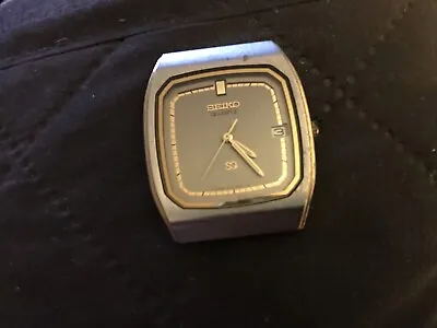 Mens Seiko Square Face Watch Needs Band And Battery As Is • $29.99