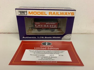 £19.50 • Buy Dapol / 1E Promotional 5 Plank Coal Wagon 'T.Hogarth St Boswells' - Boxed