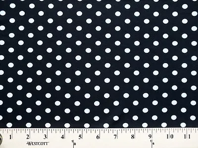 I.T.Y® Original Design Matte' Jersey Black White Dot Fabric Print BTY - D453.13 • $8.99