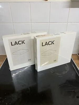 Ikea Lack Floating Shelf X2 *Factory Sealed* White 1646 Replacement 30x26 Cm Uk • £19.95