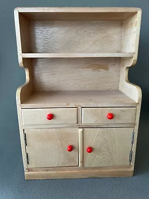 Vintage Real Wood Japan Red Robin Doll Furniture Hutch/Cabinet - 8-10 Inch Dolls • $9.99