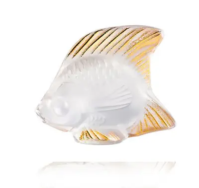 Lalique Crystal (Brand New) Fish Sculpture Colour & Code : GOLD STAMPED 10685100 • £95