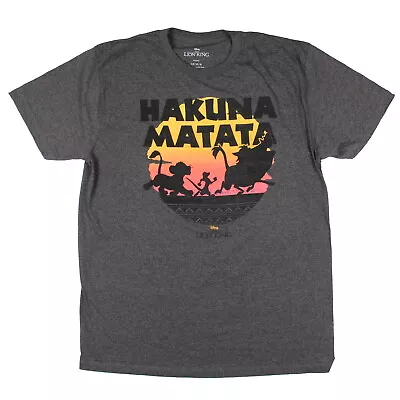 Disney The Lion King Men's Hakuna Matata Distressed Silhouette Sunset T-shirt • $14.99