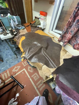 £13.85 • Buy LEATHER SKINS,Hides,Nappa Skins,DISTRESSED CHESTNUT ------MF187