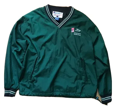 JAGUAR JACKET VINTAGE CHAMPION 90s Green Size Medium Jaguar Karting Silverstone • £49