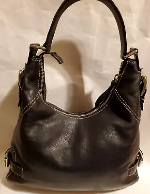 Vintage Michael Kors Black Leather Shoulder Bag • $25