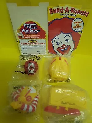 McDonalds Toys Build A Ronald 2001 + Meal Box🎉New🎉 • $70