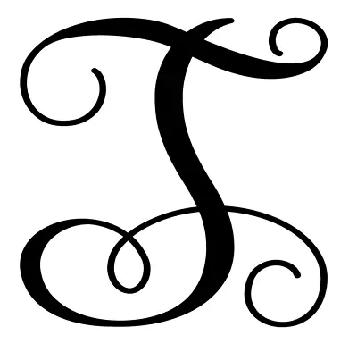 Scroll Monogram Letter T Vinyl Decal Sticker For Home Cup Mug Car Wall A1072 • $2.99