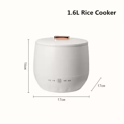 Electric Mini Rice Cooker White Small Cooking Pot Student Dormitory 1-2 Person • $33.15