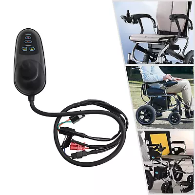 4 Keys Electric Wheelchair Controller Joystick Controller Wheelchair Part Black • $85