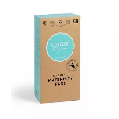 Ginger Organic Maternity Pads Non-GMO Postpartum Pads 10pcs • £16.79