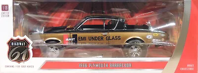 Hemi Under Glass 1966 Plymouth Barracuda Highway 61 1:18 Diecast Metal Model Car • $109.99