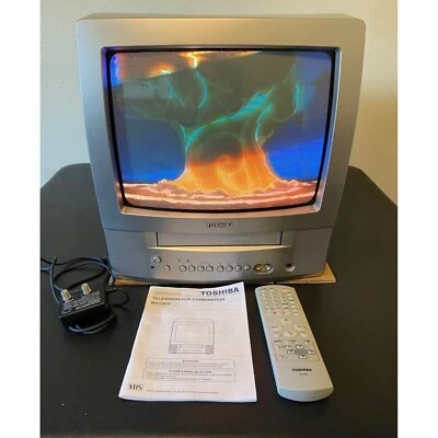 $169.99 • Buy Toshiba 13  CRT Tube TV VCR Combo Front A/V Input Retro Gaming MV13P2 SEE VIDEO