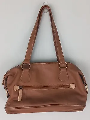 Ladies Tan Leather Handbag • £7