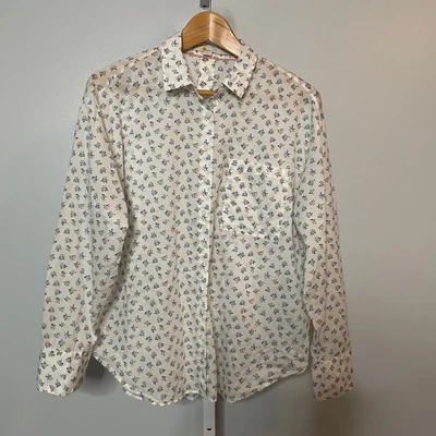 £26.56 • Buy Boden Audrey Girlfriend 10P Petite Floral Button Ivory Bloom Bouquet Long Sleeve
