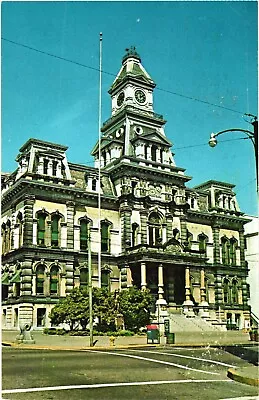 Muskingum County Courthouse Corner 4th & Main Streets Zanesville Ohio Postcard • $2.40