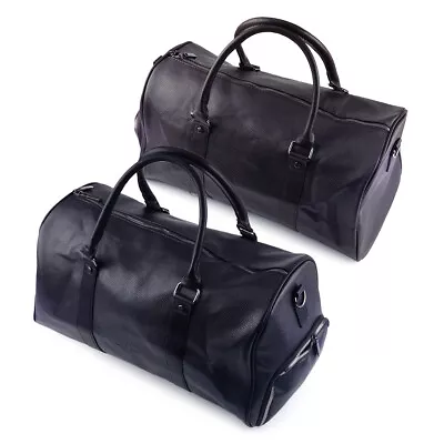 Men's Leather Luggage Gym Bags Weekend Overnight Duffle Travel Bag Handbag Py • £42.90