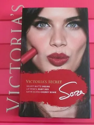 Victoria's Secret Sara's Lip Kit Desire Velvet Matte Ruby Red Pencilsatan Gloss • $43.53