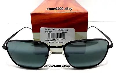 Maui Jim Spinnaker Aviator Sunglasses From Japan Titanium Black Frame Grey Lens  • $159.95