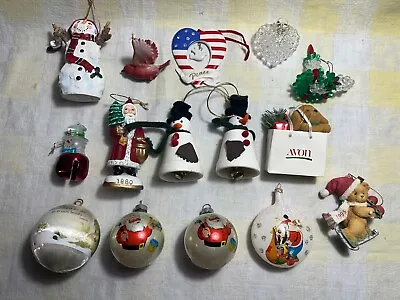 Lot Of 15 Vintage Christmas Ornaments Disney Avon Jingle Buddies Santa Beaded • $8.35