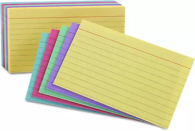 Index Cards Assorted Colors 5  X 8  Ruled 100-Pack (35810) • $19.72