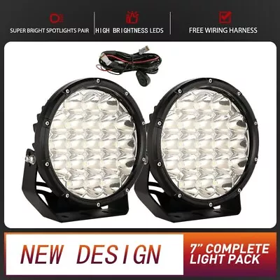 Pair Spotlight LED Driving Lights 7inch Spot Work Light Fog Lamp Offroad • $88.93