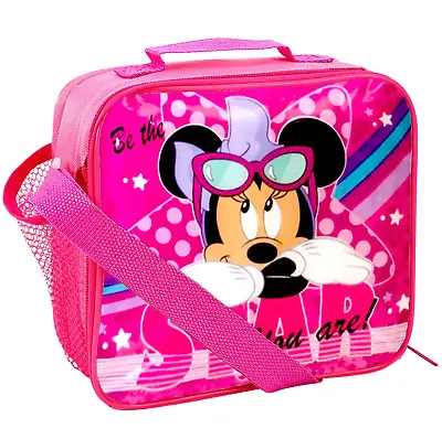 Disney Minnie Mouse Be A Star Insulated Lunch Bag Children Kid Girls School Pink • £7.95