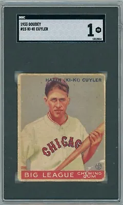 1933 Goudey #23 Ki-Ki Cuyler Chicago Cubs SGC 1 • $89.99