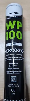 WP100 Silicone Sealant Seal Rapid Cure Mastic External Door Window Black EU4 • £2.75