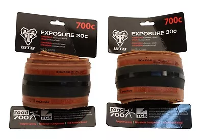 WTB Exposure Pair Of Folding Road Tires 700x30c Tubeless Dual DNA Blk/Tan NEW* • $80.99