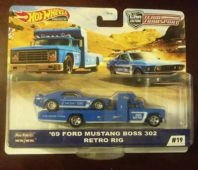 Hot Wheels Team Transport '69 Ford Mustang Boss 302 Retro Rig #19 • $25