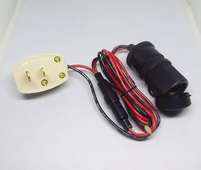 12v Accessory ADAPT 2 Pin Plug And Socket With 1.5m Fused Lead Motorhome Caravan • £12.25