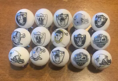 Las Vegas/LA Raiders NFL FOOTBALL Glass Marble Collection Lot 5/8  Size + Stands • $18.94