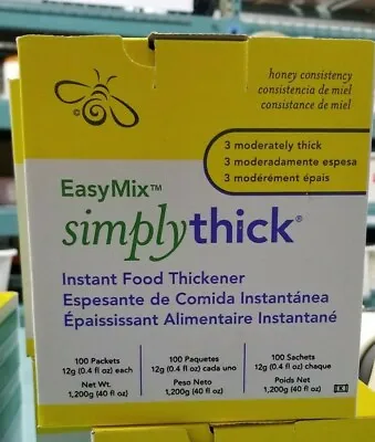 $60 • Buy Simply Thick EasyMix Thickener - Honey Consistency- 100pk/0.4 Floz - EXP 02/2023