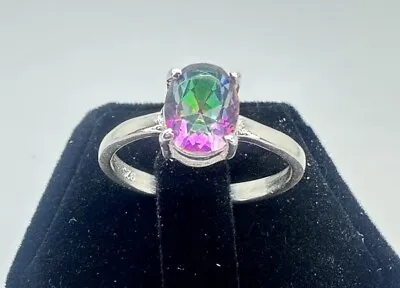 Sterling Silver Ring Size 6 Mystic Topaz  • $32
