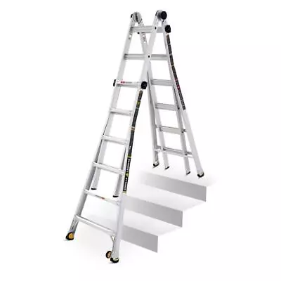 Gorilla Ladders Multi-Position Ladder 26' 375-Lbs. Load Cap. Casters Aluminum • $355.69