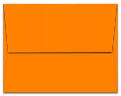 100 Tangerine Zest Orange A2 Envelopes - 5.75  X 4.375  - Square Flap • $22.49