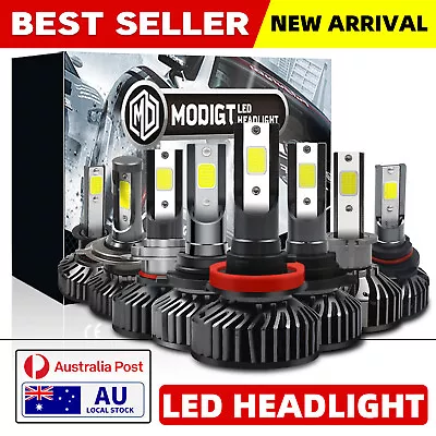 400% Brighter H1 H4 H7 H11 9005 9006 LED Headlight Globes Bulbs Kit White Lamp • $27.07