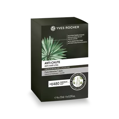 $45.32 • Buy Yves Rocher Ampoules Anti Hair Loss White Lupin 1 Month Treatment Growth 4x15 Ml