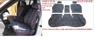 Custom Made Grey Fur  Seat Cover Fit Ford Falcon Ute  Xfxgxh Ute 1994-1998 • $159.99