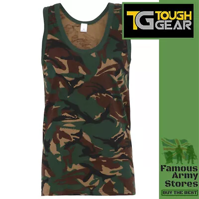 Mens Muscle Vest Tops Camouflage Jungle Sleeveless Trim Fitness Gym Sports Shirt • £6.99