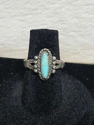 Amazing Vintage Navajo Turquoise Sterling Silver Ring Old • $99