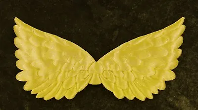  Angel Wings 10 Sets Of Yellow Satin Appliques Ideal For Christmas Craft M4 • £3.49