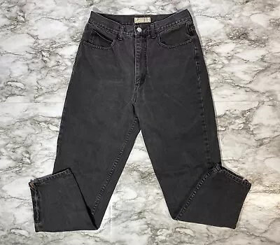 Vintage Guess Jeans Size 32 Black High Rise Zipper Ankle Tapered 90s • $39.99